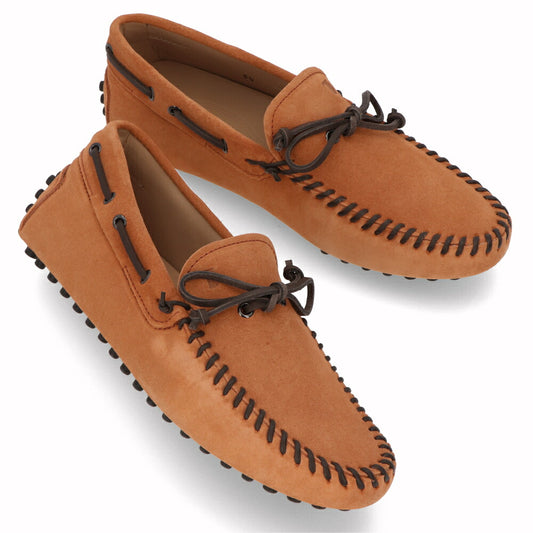 トッズ TOD'S シューズ レザーシューズ メンズ MOD.BARCA NUOVO GOMMINO 64C RE0 RUGGINE ブラウン スエード ゴンミーニ ドライビングシューズ モカシン ロゴ リボン XXM64C0DQ20RE0 G805