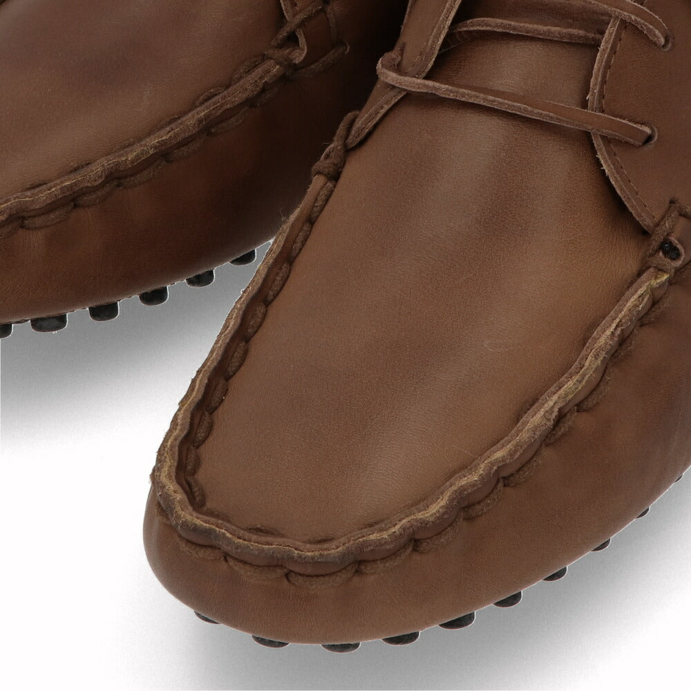 トッズ TOD'S シューズ レザーシューズ メンズ POLACCO FRANGE NUOVO GOMMINO 64C WSH ブラウン レザー ゴンミーニ  デザートブーツ チャッカブーツ リボン ロゴ フリンジ ローファー XXM64C0EI60WSH S612