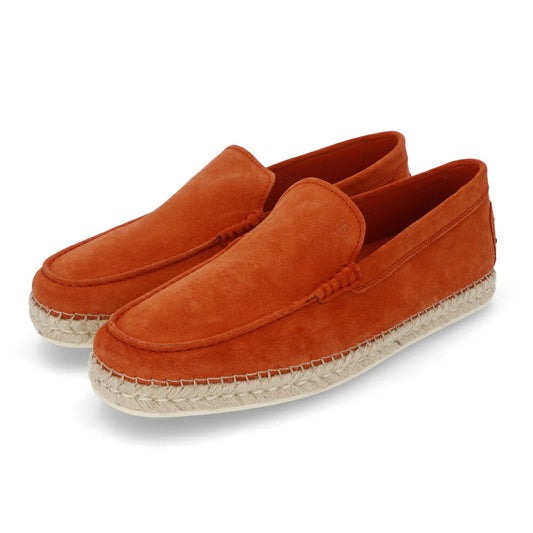 トッズ TOD'S シューズ レザーシューズ メンズ MOCASSINO ESPADRILLAS 66B RE0 MATTONE CH オレンジ スエード ゴンミーニ モカシン  エスパドリーユ ロゴ シンプル スリッポン XXM66B0BM40RE0 G806