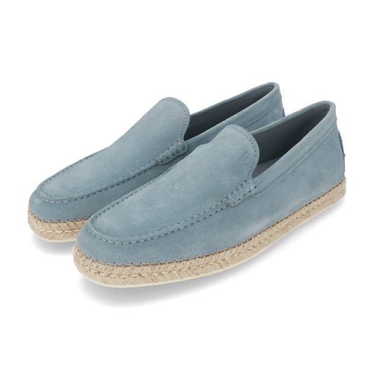 トッズ TOD'S シューズ レザーシューズ メンズ XXM66B0BM40RE0 T002 ライトブルー スエード ゴンミーニ エスパドリーユ ロゴ シンプル スリッポン  MOCASSINO ESP 66B RE0 ACQUAMARINA SC
