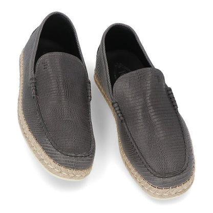 トッズ TOD'S シューズ レザーシューズ メンズ MIOCASSINO ESP 66B TJP HEMATITE グレー レザー ゴンミーニ ドライビングシューズ エスパドリーユ ロゴ シンプル スリッポン XXM66B0BM4ZTJP B603