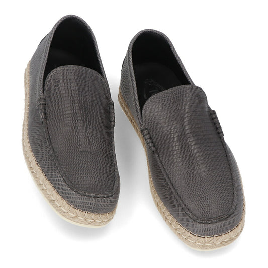 トッズ TOD'S シューズ レザーシューズ メンズ MIOCASSINO ESP 66B TJP HEMATITE グレー レザー ゴンミーニ ドライビングシューズ エスパドリーユ ロゴ シンプル スリッポン XXM66B0BM4ZTJP B603