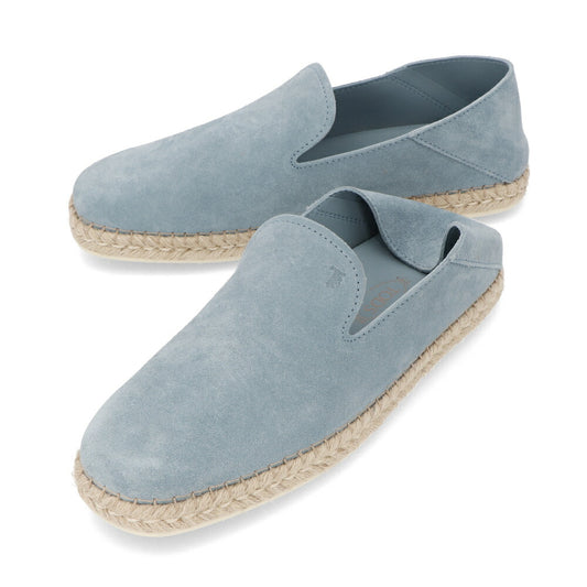 トッズ TOD'S シューズ レザーシューズ メンズ SABOT ESP 66B RE0 ACQUAMARINA SC ライトブルー スエード エスパドリーユ スリッポン アクアマリン ロゴ シンプル スウェード XXM66B0BM60RE0 T002