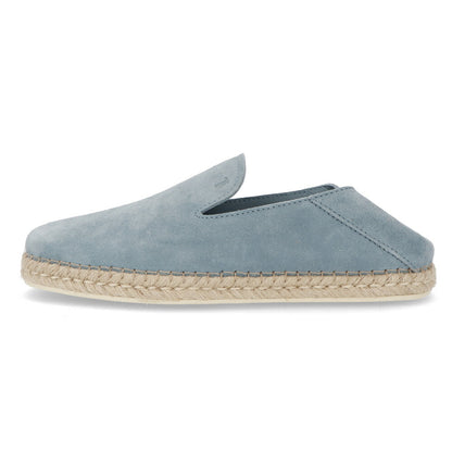 トッズ TOD'S シューズ レザーシューズ メンズ SABOT ESP 66B RE0 ACQUAMARINA SC ライトブルー スエード エスパドリーユ スリッポン アクアマリン ロゴ シンプル スウェード XXM66B0BM60RE0 T002