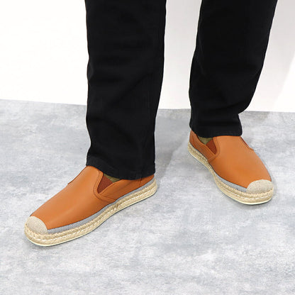 トッズ TOD'S シューズ レザーシューズ メンズ PANTOFOLA ESP 66B NFV BRANDY ECRU ブラウン レザー エスパドリーユ スリッポンシューズ レザー 本革 ローファー XXM66B0CN60NFV 245A