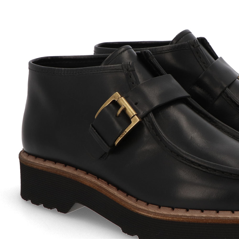 トッズ TOD'S シューズ レザーシューズ メンズ NORVEGESE FIBBIA CARRARMATO 80C NHV NERO ブラック レザー ドレスシューズ デザートブーツ ショートブーツ 本革 革靴 モンクストラップ ラバー XXM80C0DI40NHV B999