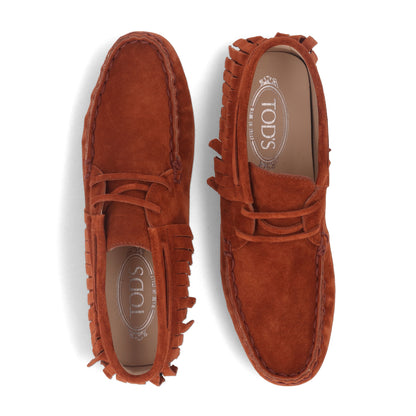 TOD’S ショートブーツ モカシン ブラウン ゴンミーニ スエード