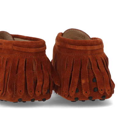 TOD’S ショートブーツ モカシン ブラウン ゴンミーニ スエード