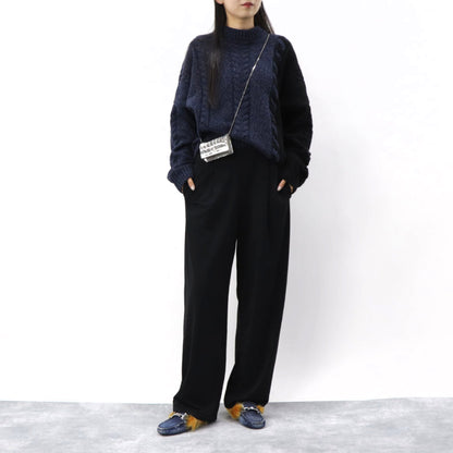 トッズ シューズ パンプス レディース ネイビー イエロー ダブルT ドライビングシューズ モカシン ファー デニム ムートン ヒールなし XXW00G0X880IUB9998