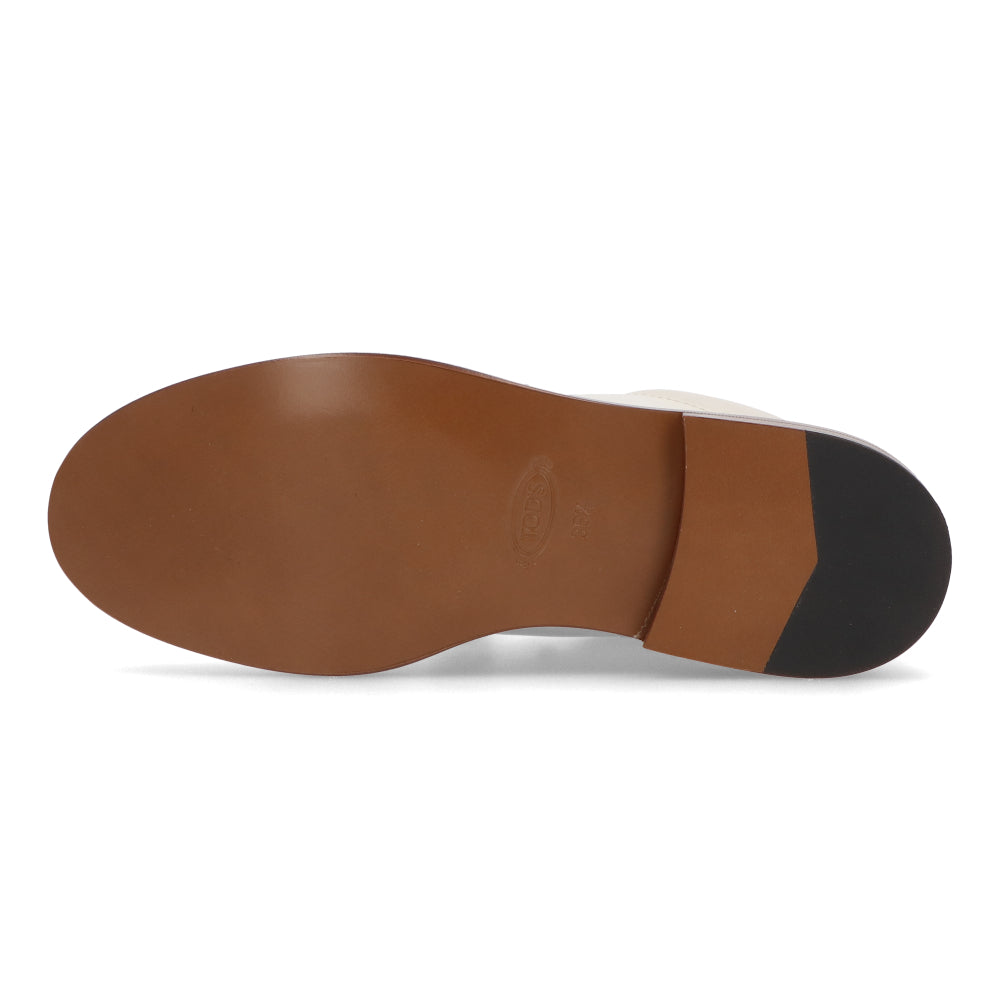 トッズ シューズ ブーツ ショートブーツ レディース CUOIO 7A POLACCO GANCI NAPPINE F5S アイボリー レザー レースアップ フリンジ 厚底 XXW07A0S040F5S B018