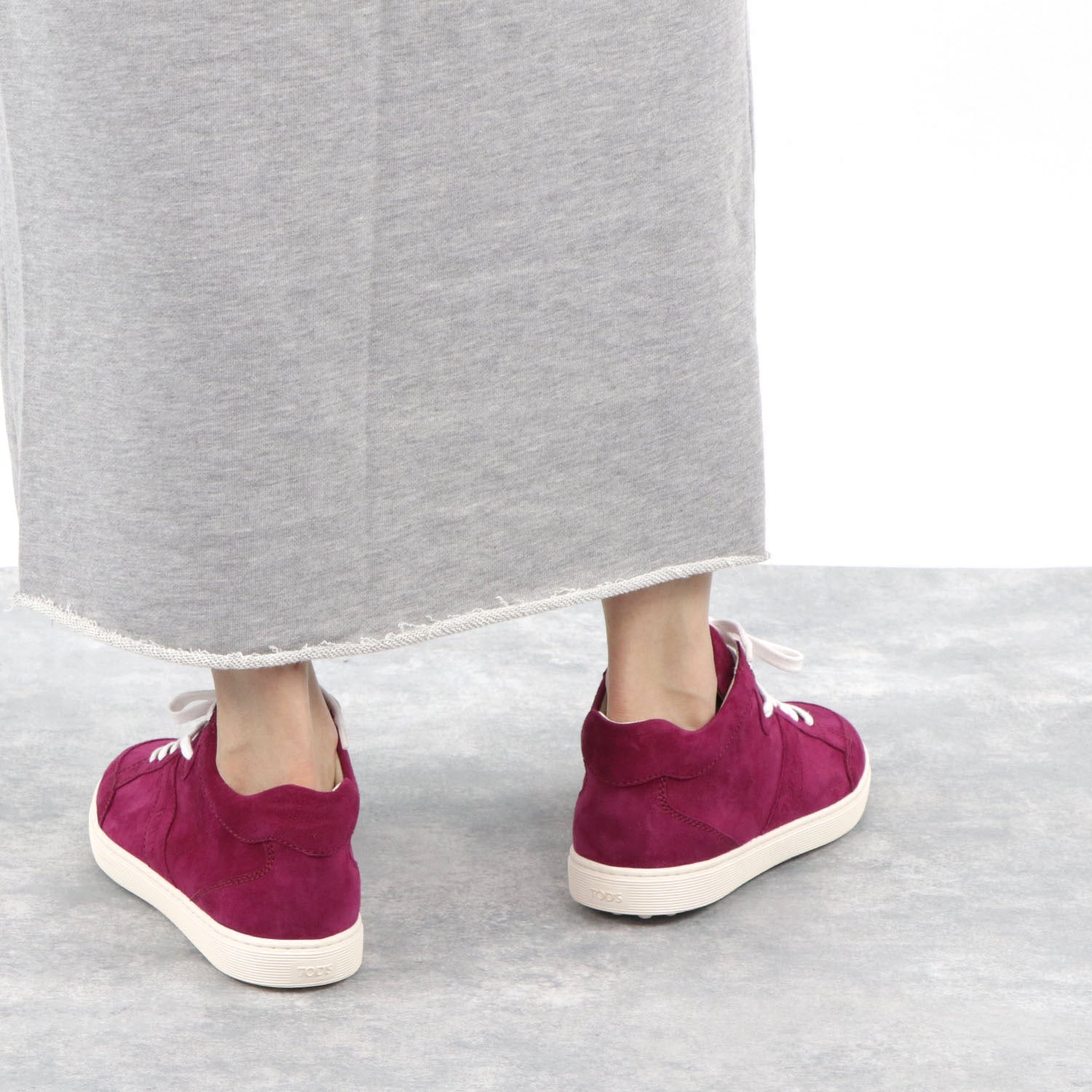 TOD’S トッズ スニーカー レッド スエード レースアップ