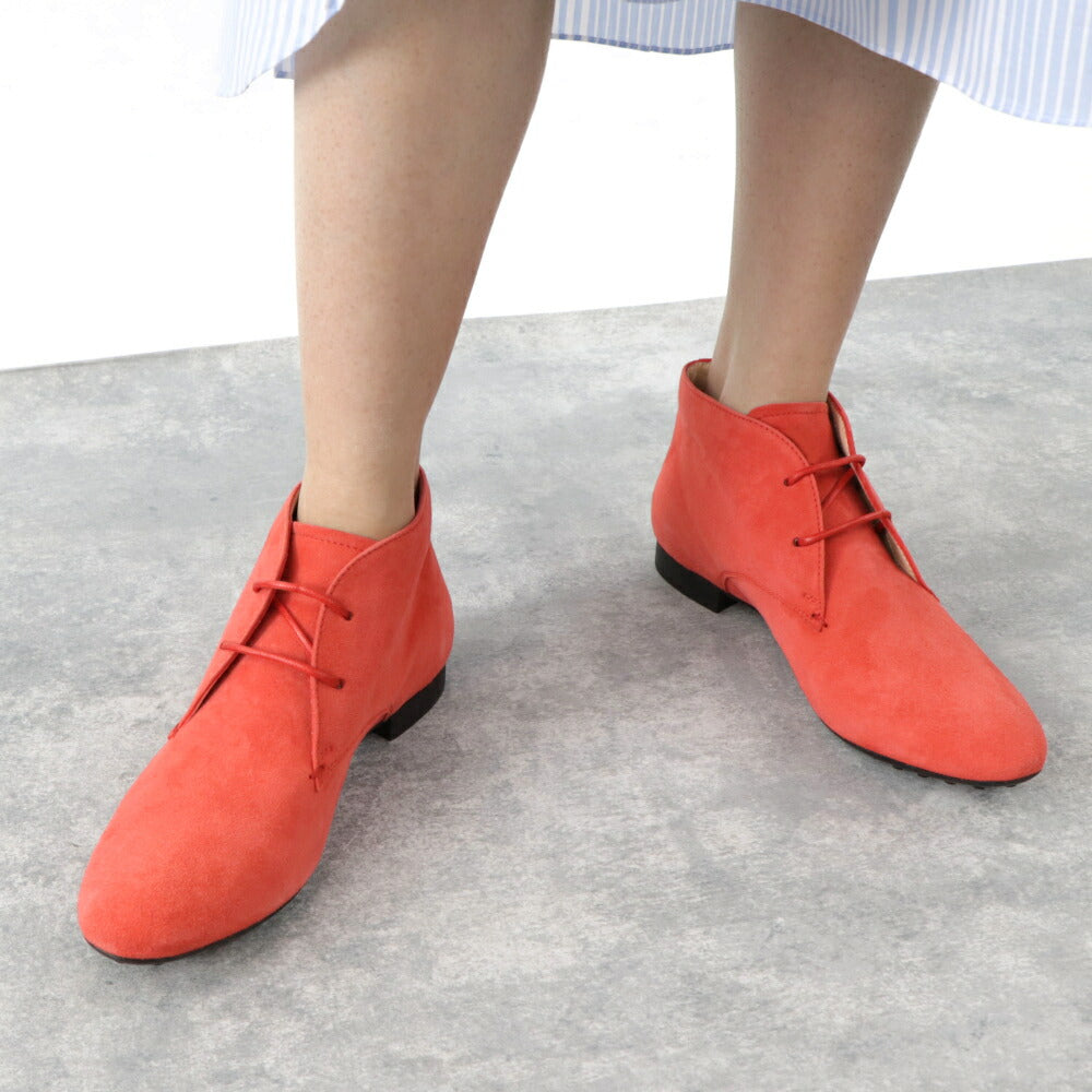 TOD’S トッズ ショートブーツ オレンジ スエード