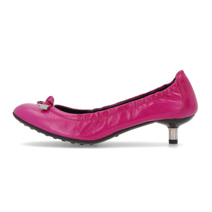 トッズ パンプス GOMMA T35 TU FIOCCO TERMINALI 6PV FUXIA ACCESO レディース パープル レザー ヒールあり リボン  レザーシューズXXW0TU0J7906PVM807