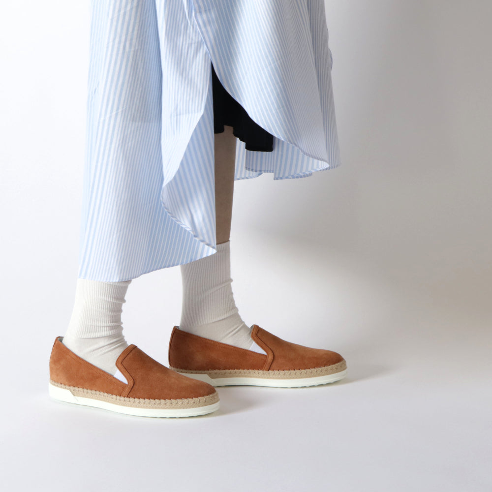 TOD’S スリッポン エスパドリーユ ブラウン スエード