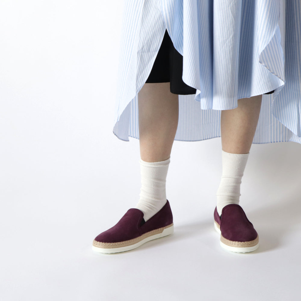 TOD’S スリッポン エスパドリーユ パープル スエード