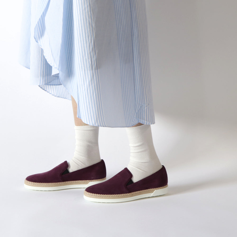 TOD’S スリッポン エスパドリーユ パープル スエード