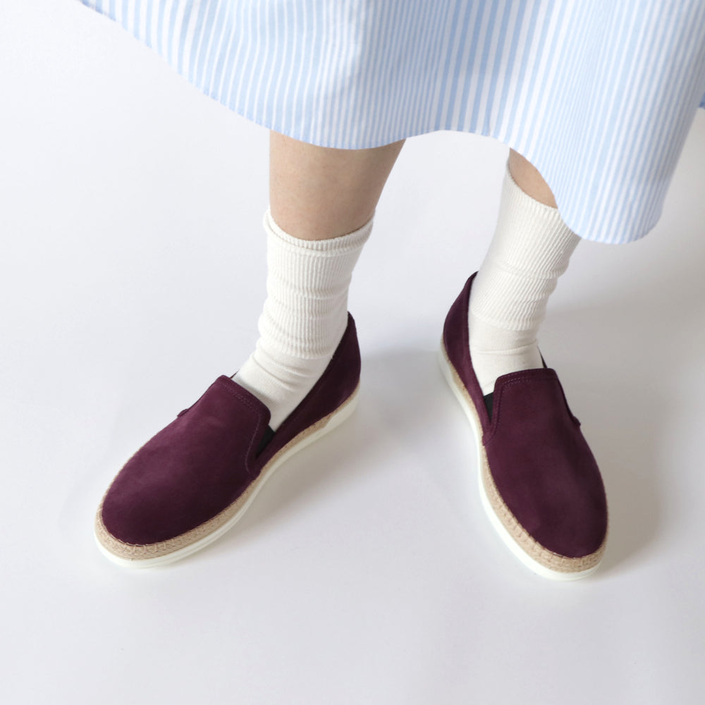 TOD’S スリッポン エスパドリーユ パープル スエード