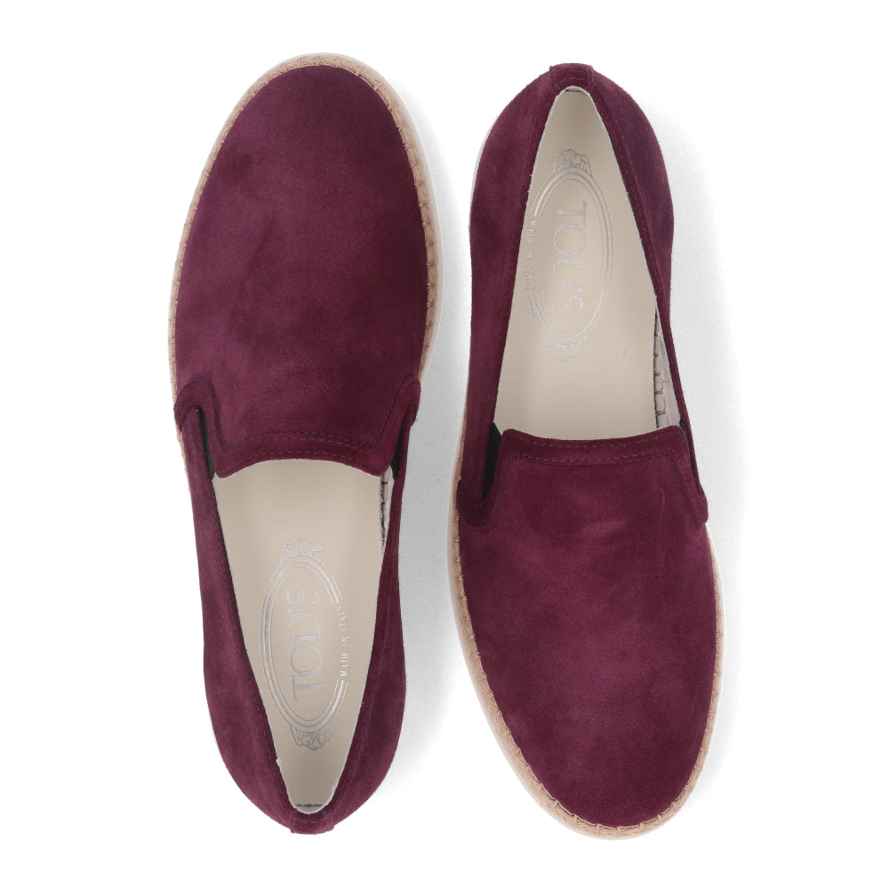 TOD’S スリッポン エスパドリーユ パープル スエード