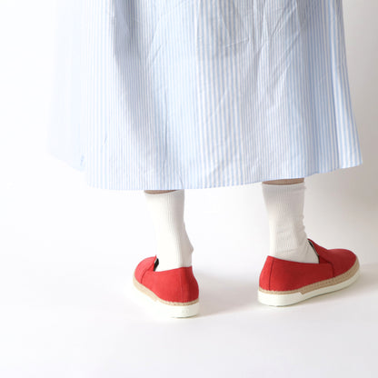 TOD’S スリッポン エスパドリーユ レッド スエード