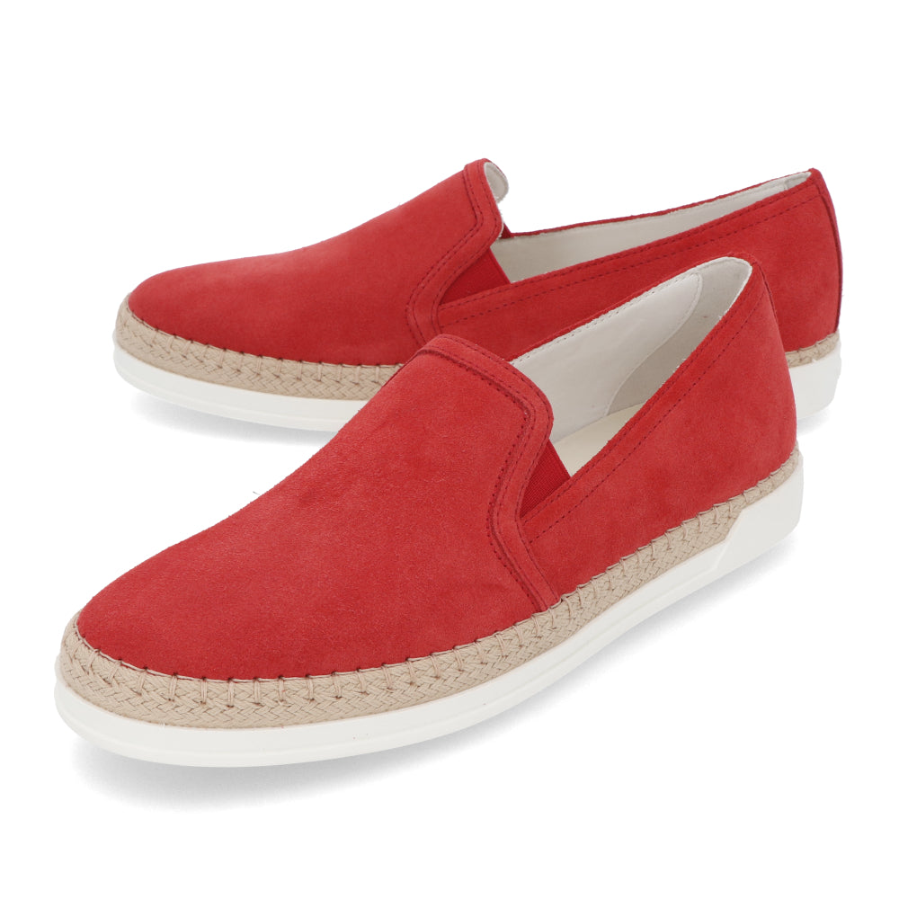 TOD’S スリッポン エスパドリーユ レッド スエード
