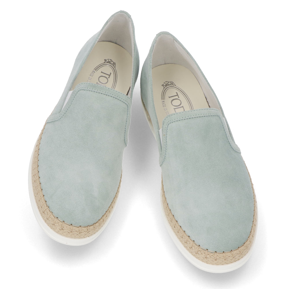 TOD’S スリッポン エスパドリーユ ライトブルー スエード