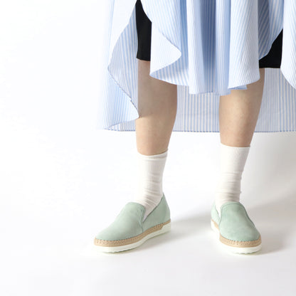 TOD’S スリッポン エスパドリーユ ライトブルー スエード