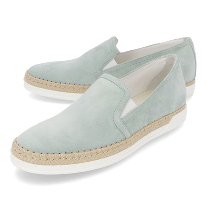TOD’S スリッポン エスパドリーユ ライトブルー スエード