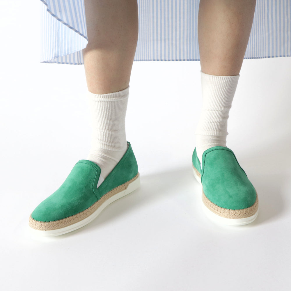 TOD’S スリッポン エスパドリーユ グリーン スエード