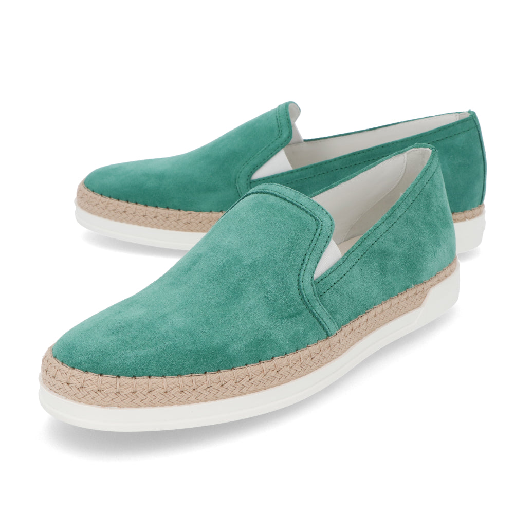TOD’S スリッポン エスパドリーユ グリーン スエード