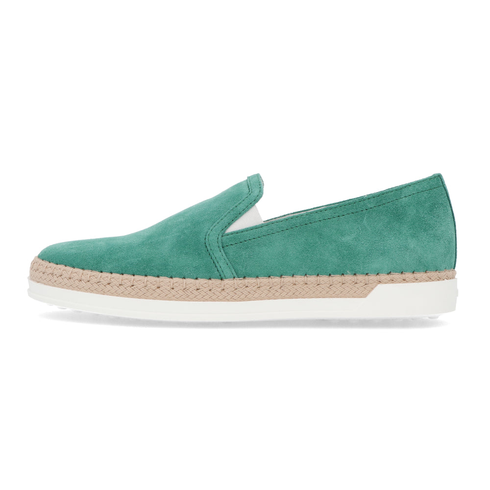 TOD’S スリッポン エスパドリーユ グリーン スエード