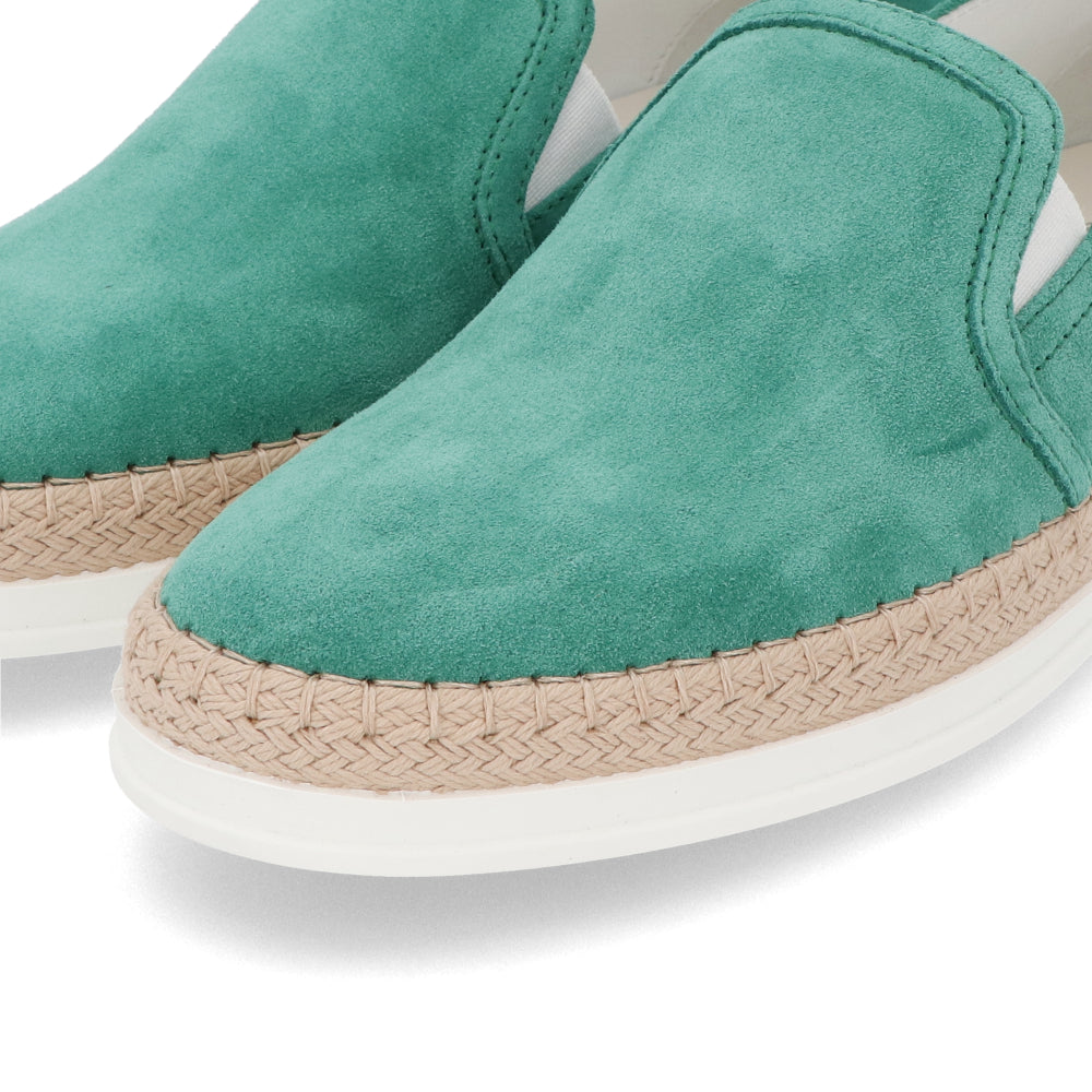 TOD’S スリッポン エスパドリーユ グリーン スエード