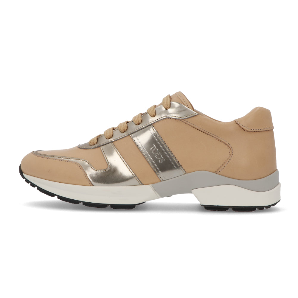 TOD’S トッズ スニーカー ベージュ レザー ローカット