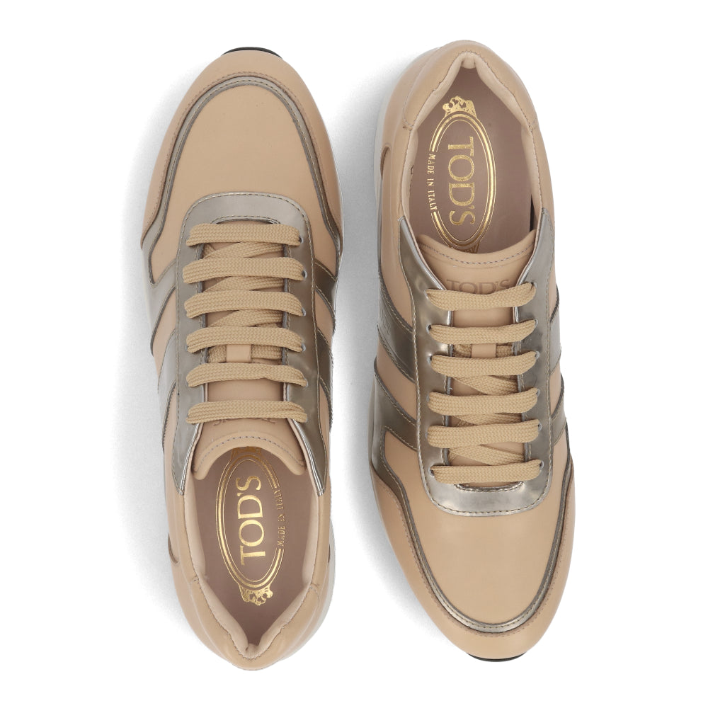 TOD’S トッズ スニーカー ベージュ レザー ローカット