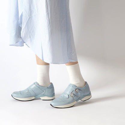 TOD’S スニーカー スリッポン ライトブルー レザー