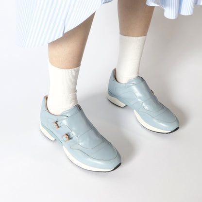 TOD’S スニーカー スリッポン ライトブルー レザー