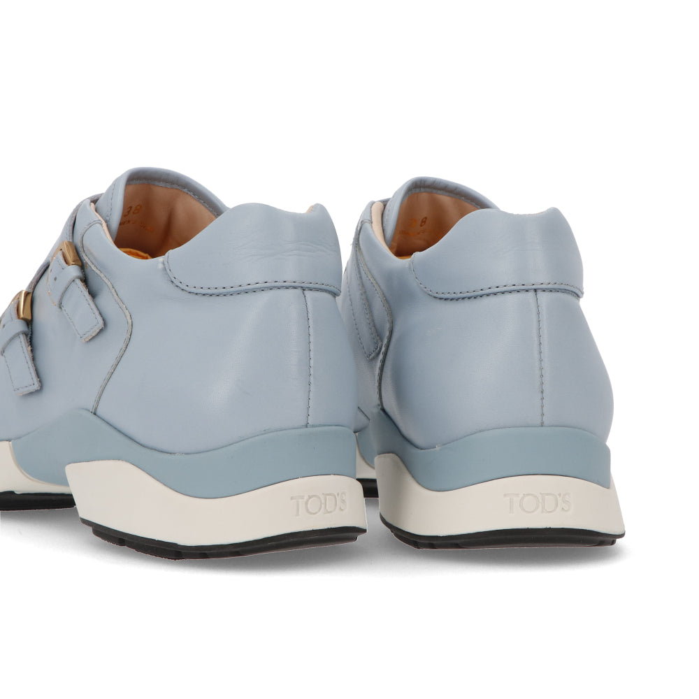 TOD’S スニーカー スリッポン ライトブルー レザー
