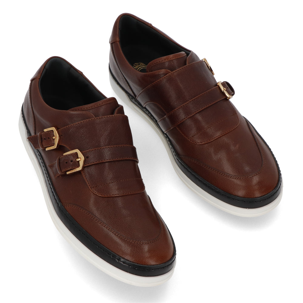 トッズ スリッポン スニーカー レザーシューズ レディース CASSETA UV PANTOFOLA FIBBIE ZIK MARRONE SC ブラウン  XXW0UV0K940ZIK S602
