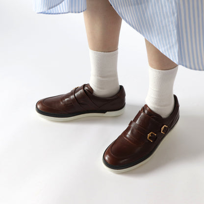 トッズ スリッポン スニーカー レザーシューズ レディース CASSETA UV PANTOFOLA FIBBIE ZIK MARRONE SC ブラウン  XXW0UV0K940ZIK S602