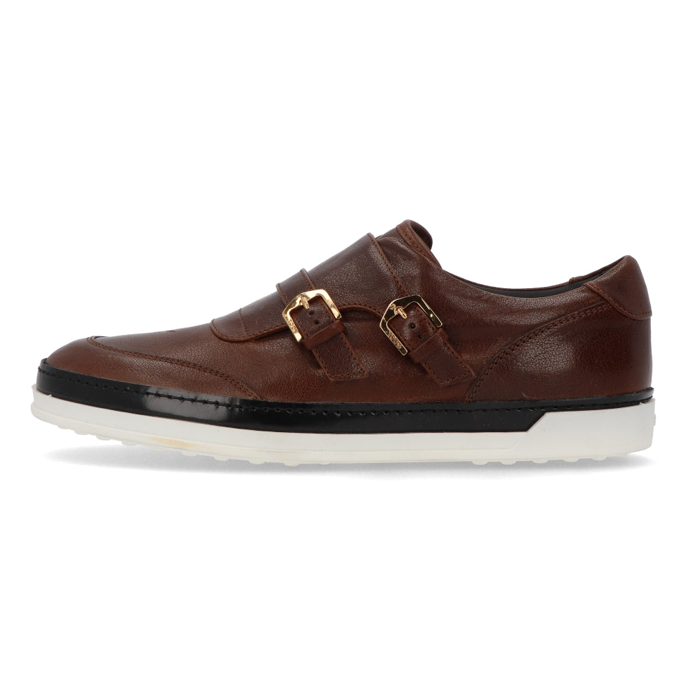 トッズ スリッポン スニーカー レザーシューズ レディース CASSETA UV PANTOFOLA FIBBIE ZIK MARRONE SC ブラウン  XXW0UV0K940ZIK S602