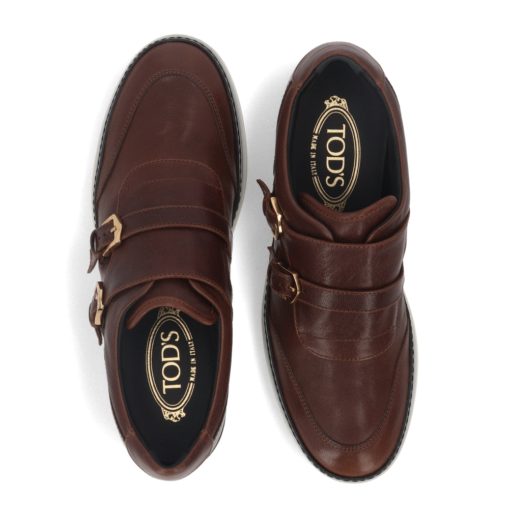 トッズ スリッポン スニーカー レザーシューズ レディース CASSETA UV PANTOFOLA FIBBIE ZIK MARRONE SC ブラウン  XXW0UV0K940ZIK S602