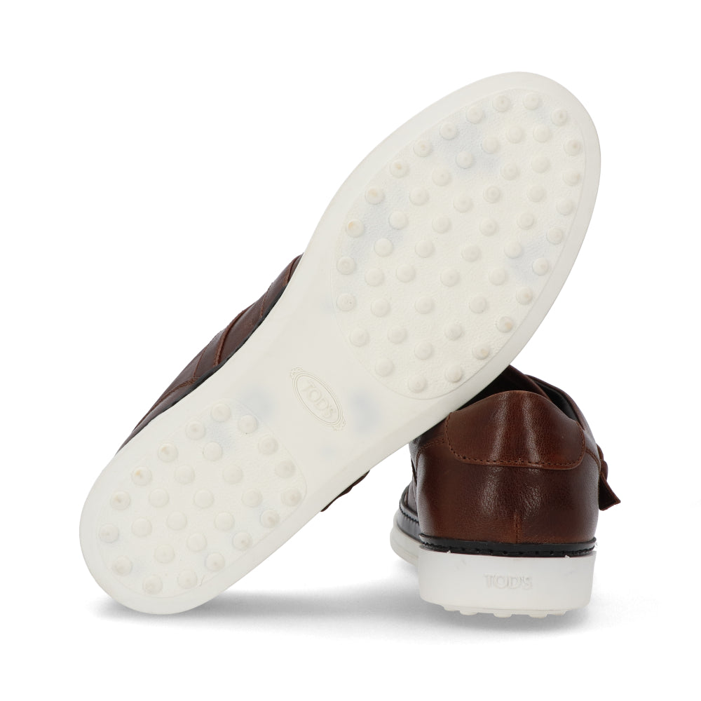トッズ スリッポン スニーカー レザーシューズ レディース CASSETA UV PANTOFOLA FIBBIE ZIK MARRONE SC ブラウン  XXW0UV0K940ZIK S602