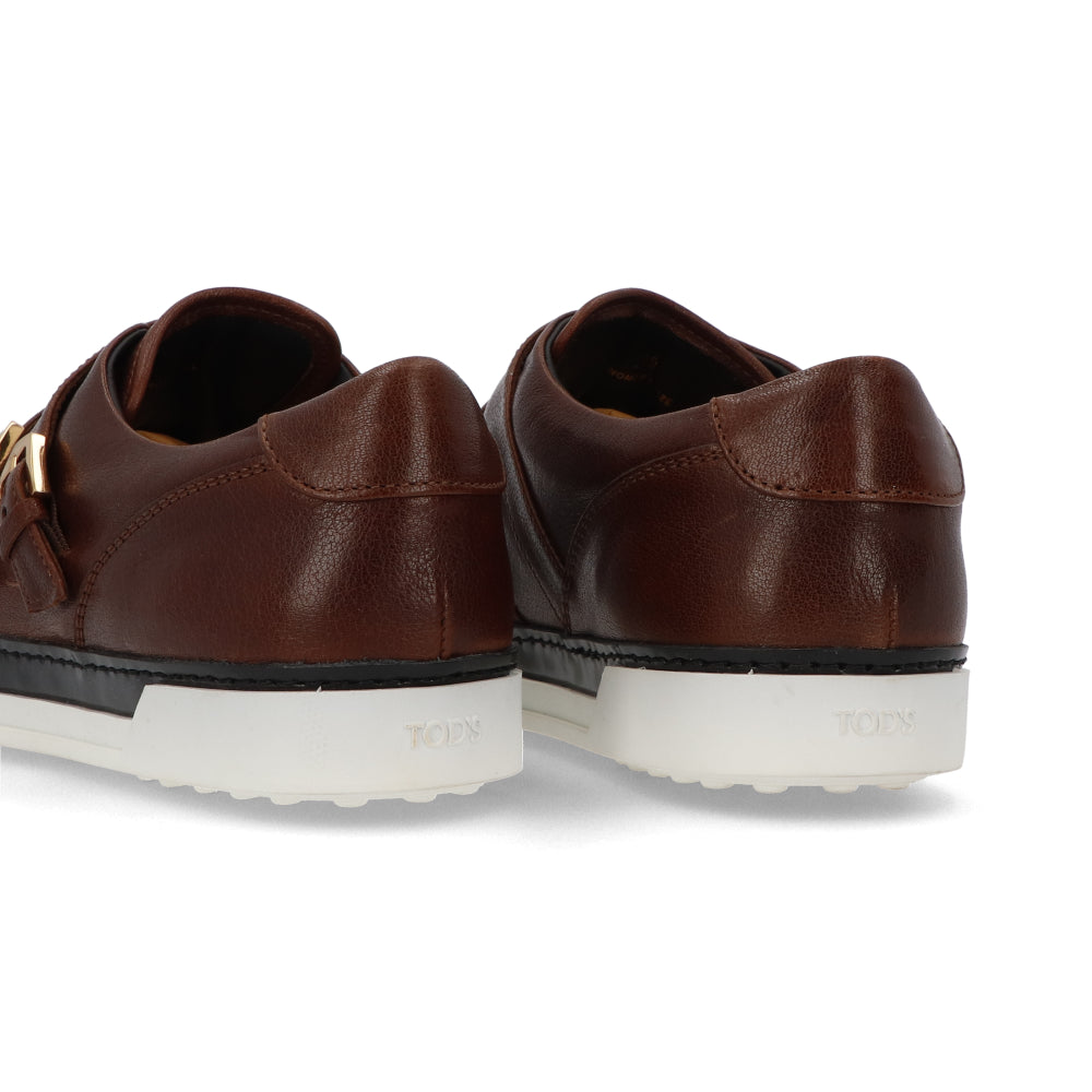 トッズ スリッポン スニーカー レザーシューズ レディース CASSETA UV PANTOFOLA FIBBIE ZIK MARRONE SC ブラウン  XXW0UV0K940ZIK S602