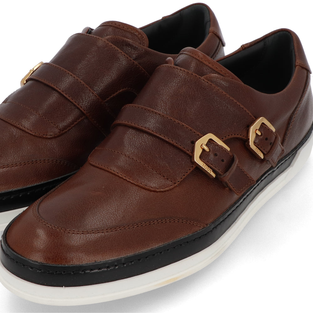 トッズ スリッポン スニーカー レザーシューズ レディース CASSETA UV PANTOFOLA FIBBIE ZIK MARRONE SC ブラウン  XXW0UV0K940ZIK S602
