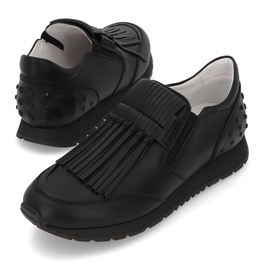TOD’S スニーカー スリッポン ブラック フリンジ ローカット