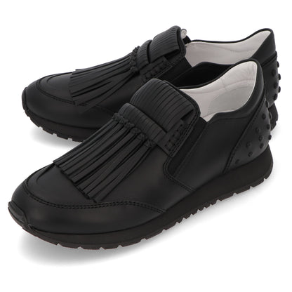 TOD’S スニーカー スリッポン ブラック フリンジ ローカット