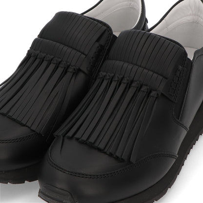 TOD’S スニーカー スリッポン ブラック フリンジ ローカット