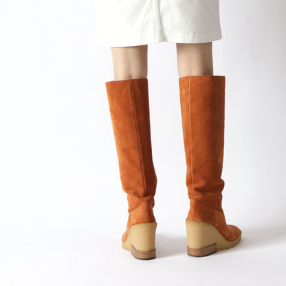 トッズ TOD’S ブーツ ZEPPA PARA II85 18B STIVALE TUBO BYE RUGGINE SCURO ブラウン ハイヒール