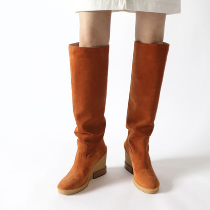 トッズ TOD’S ブーツ ZEPPA PARA II85 18B STIVALE TUBO BYE RUGGINE SCURO ブラウン ハイヒール