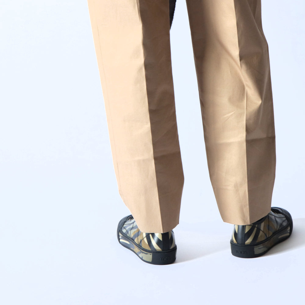 TOD’S トッズ スニーカー グリーン系 レザー ローカット カモフラ柄