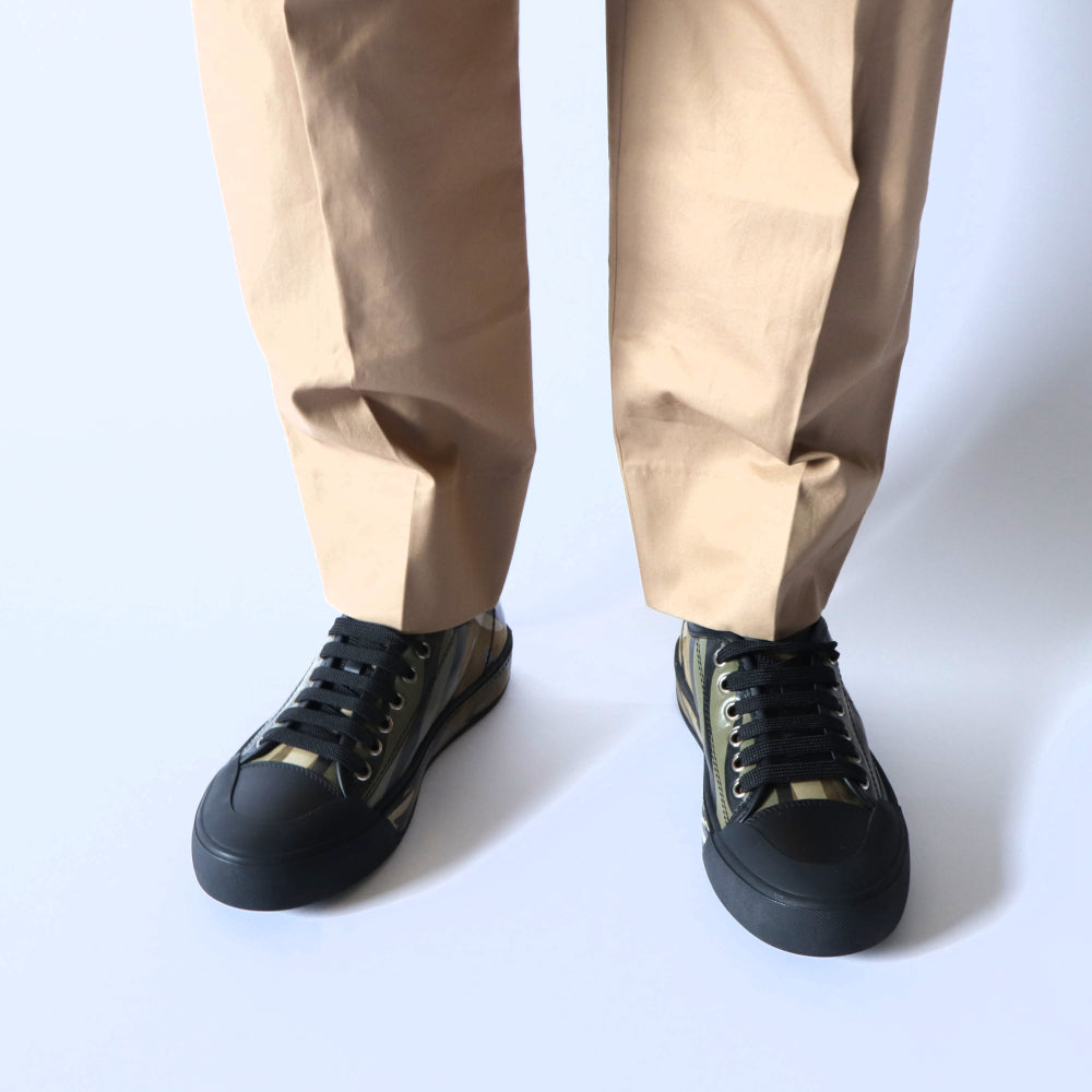 TOD’S トッズ スニーカー グリーン系 レザー ローカット カモフラ柄